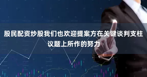 股民配资炒股我们也欢迎提案方在关键谈判支柱议题上所作的努力